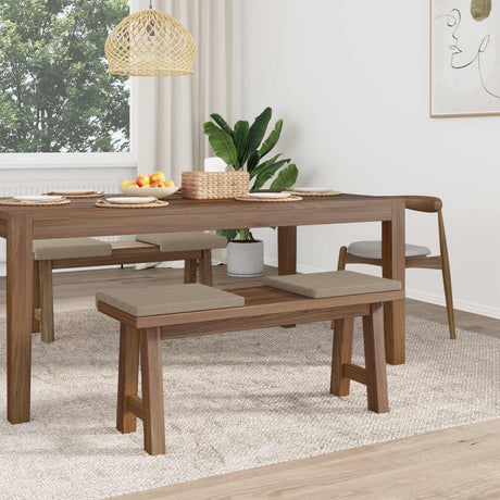 Vidaxl bankkussen 4 st microvezel taupe diepte 35 cm