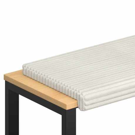 Vidaxl bankkussen pluche corduroy crèmekleurig diepte 35 cm