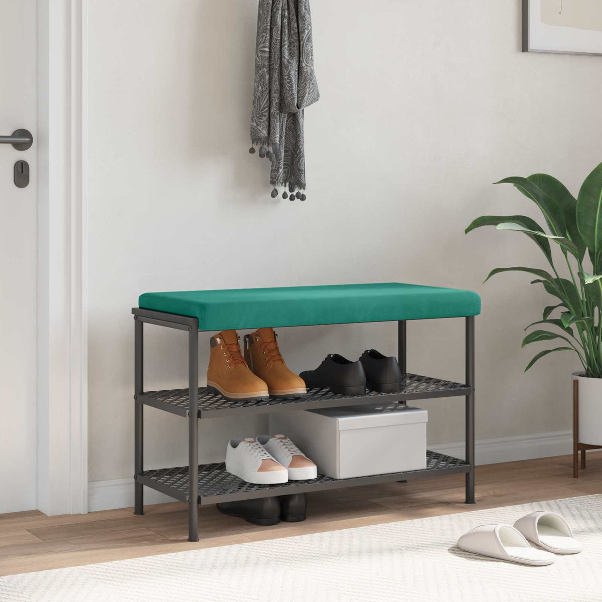 Vidaxl bankkussen fluweel turquoise diepte 35 cm