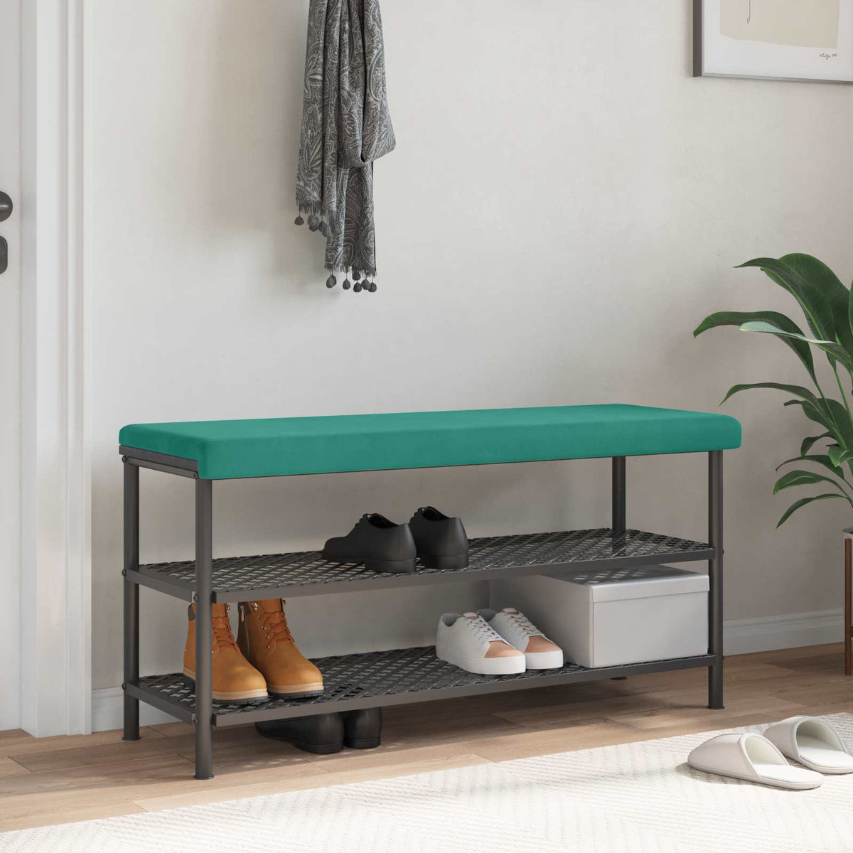 Vidaxl bankkussen fluweel turquoise diepte 35 cm