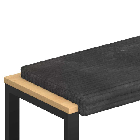 Vidaxl bankkussen pluche corduroy donkergrijs diepte 35 cm