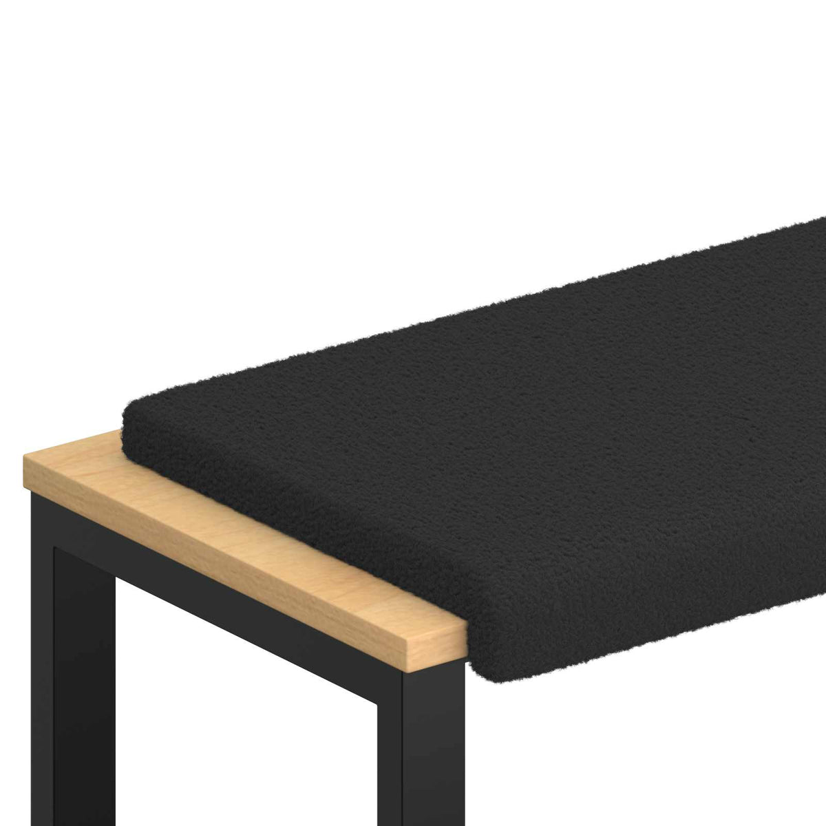 Vidaxl bankkussen sherpa stof zwart diepte 35 cm