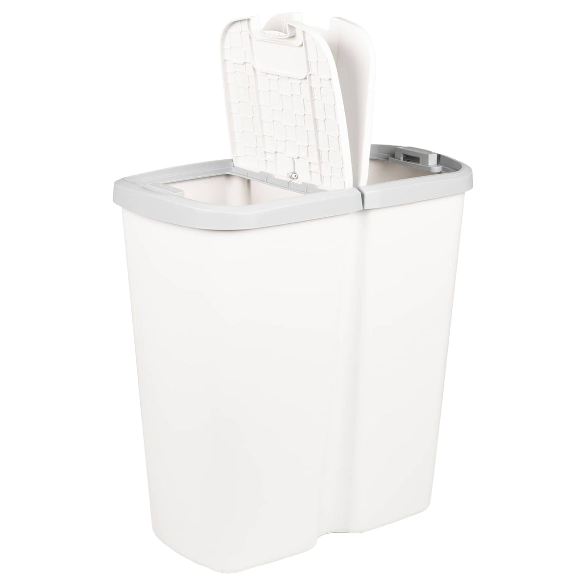 Vidaxl afvalbak wit 48,5 x 28 x 51 cm pp