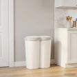 Vidaxl afvalbak wit 48 x 30 x 51 cm pp