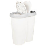 Vidaxl afvalbak wit 48 x 30 x 51 cm pp