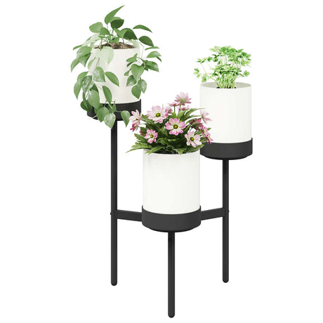 Vidaxl bloemenstand wit 54 x 49 x 81 cm pp en staal