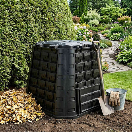 Vidaxl tuincomposter zwart 91 x 91 x 83 cm 100% pp