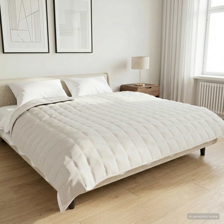 Vidaxl verzwaringsdeken wit 200 x 200 cm 13 kg 100% katoen 205t