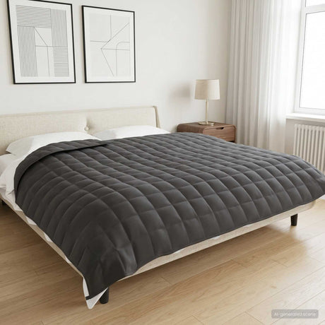 Vidaxl verzwaringsdeken antraciet 220 x 235 cm 11 kg 100% katoen 205t