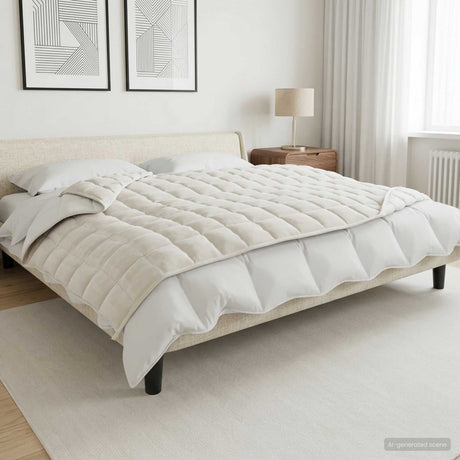 Vidaxl verzwaringsdeken wit 150 x 200 cm 7 kg 100% katoen 205t