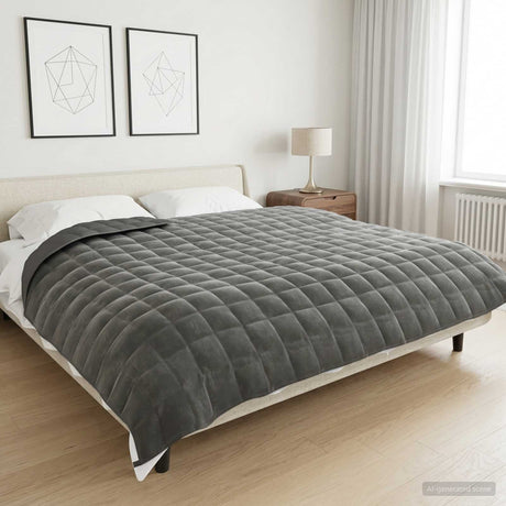 Vidaxl verzwaringsdeken antraciet 235 x 290 cm 11 kg 100% katoen 205t