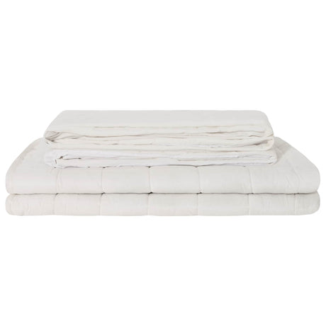 Vidaxl verzwaarde dekens wit 150 x 200 cm 7 kg 100% katoen 205t