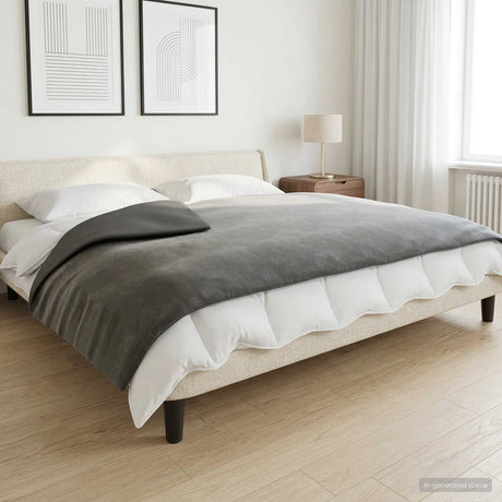 Vidaxl verzwaarde dekens antraciet 155 x 220 cm 11 kg 100% katoen 205t