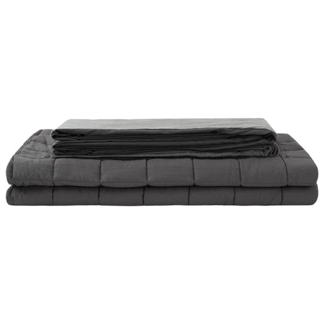 Vidaxl verzwaarde dekens antraciet 155 x 220 cm 11 kg 100% katoen 205t