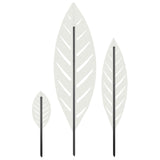 Vidaxl tuinsteak 3 st 116,5 x 35 x 3 cm wit staal