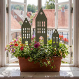 Vidaxl tuinstekers 3 st 41 x 10 x 0,08 cm olijfgroen koudgewalst staal