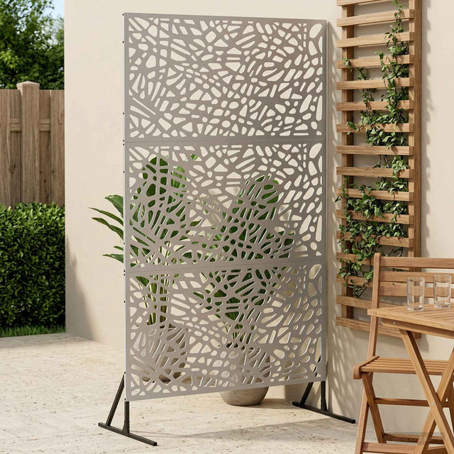 Vidaxl privacyscherm 100 x 50 x 180 cm gegalvaniseerd staal zilver