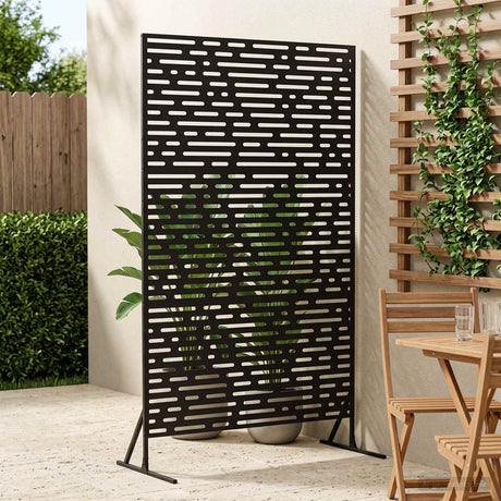 Vidaxl privacyscherm 100 x 50 x 180 cm staal zwart