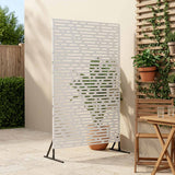 Vidaxl privacyscherm 100 x 50 x 180 cm staal wit