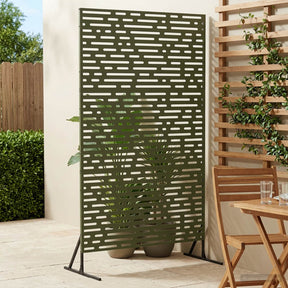 Vidaxl privacyscherm 100 x 50 x 180 cm staal olijfgroen