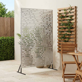 Vidaxl privacyscherm 100 x 50 x 180 cm roestvrij staal zilver