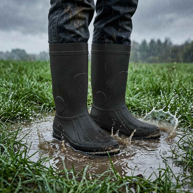 Vidaxl regenlaarzen pvc maat 46 zwart