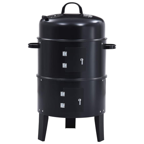 Vidaxl buiten grill ø 40 x 80 cm staal zwart