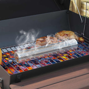Vidaxl houtskoolbarbecue 75 x 48 x 120 cm zilver