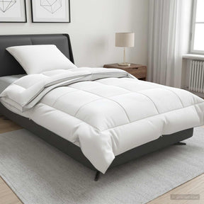 Vidaxl dekbed en kussen set 2 st 152x203 cm 4 seizoenen 140+220 gsm