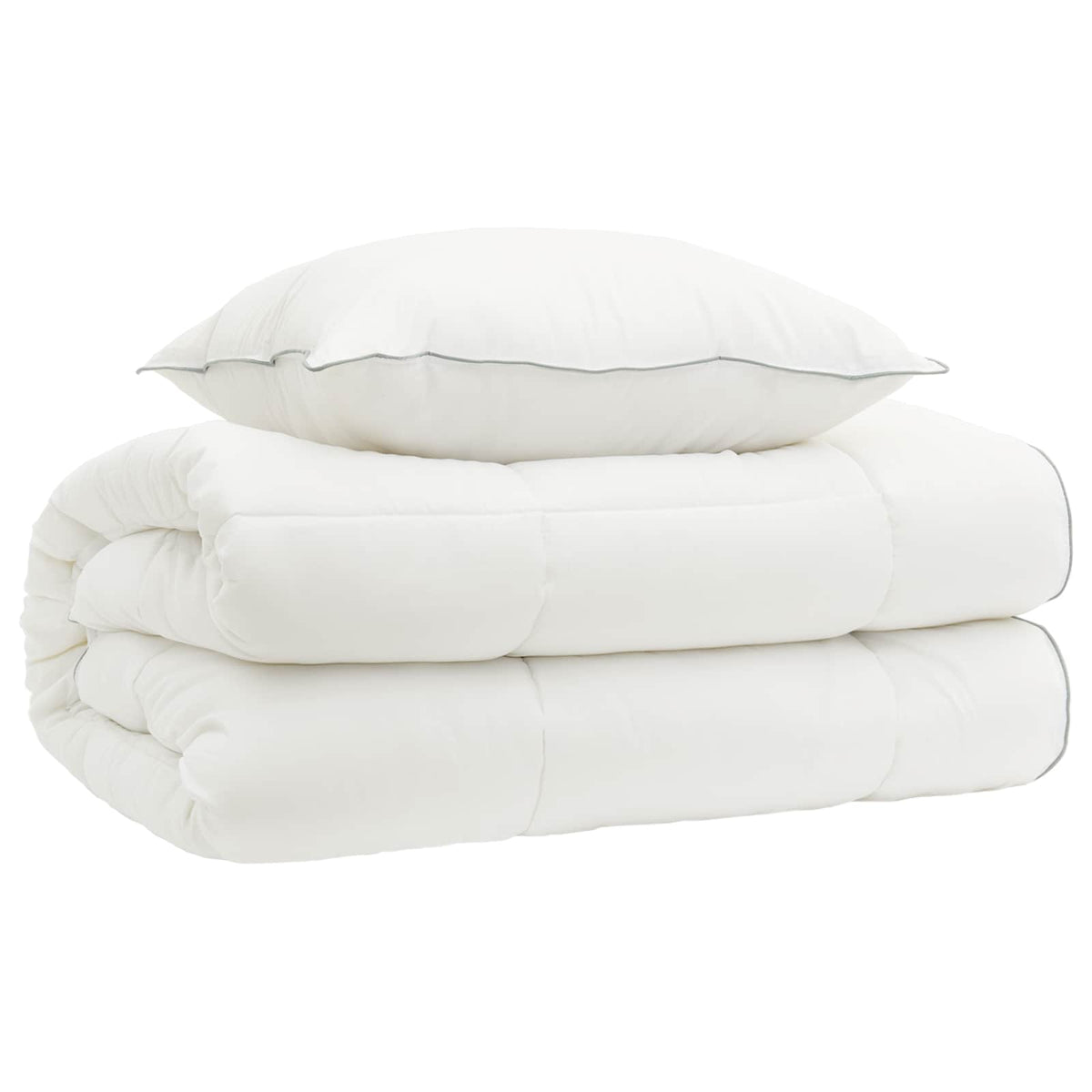 Vidaxl dekbed en kussen set 2 st 152x203 cm 4 seizoenen 140+220 gsm