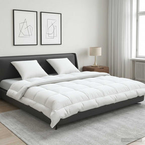 Vidaxl dekbed en kussen set 3 st 200x240 cm zomer 140 gsm wol wit