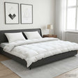 Vidaxl dekbed en kussen set 3 st 220x240 cm 4 seizoenen 350 gsm wol