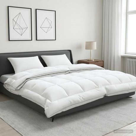 Vidaxl dekbed en kussen set 3 st 240x260 cm 4 seizoenen 140+220 gsm