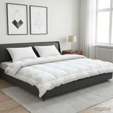 Vidaxl dekbed en kussen set 3 st 200x220 cm winter 450 gsm wol wit