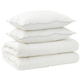 Vidaxl dekbed en kussen set 3 st 220x260 cm winter 450 gsm wol wit