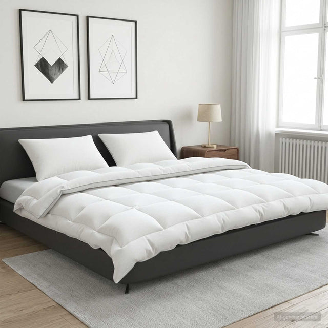 Vidaxl dekbed en kussen set 3 st 220x260 cm winter 450 gsm wol wit