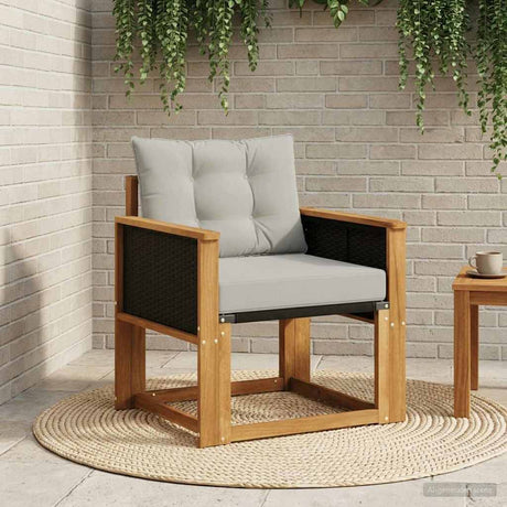 Vidaxl buiten midden sofa massief acaciahout en textilene naturel
