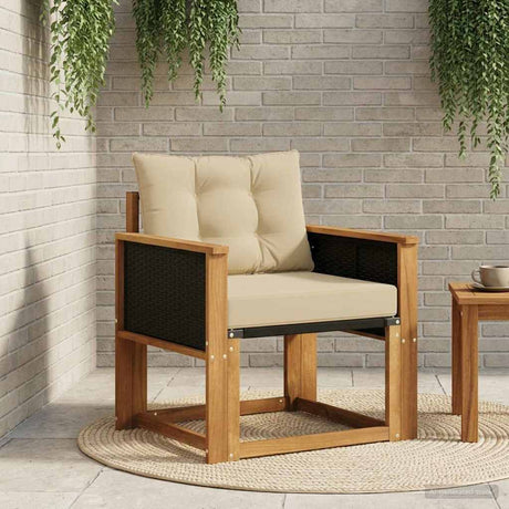 Vidaxl buiten midden sofa massief acaciahout en textilene naturel