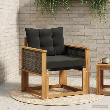 Vidaxl buiten midden sofa massief acaciahout en textilene naturel