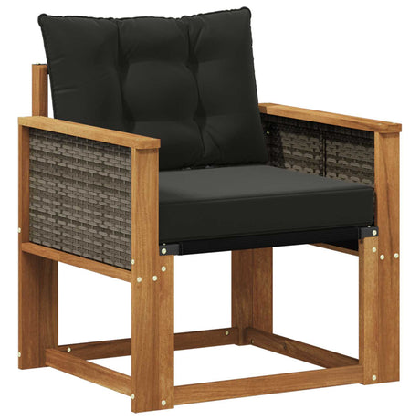 Vidaxl buiten midden sofa massief acaciahout en textilene naturel