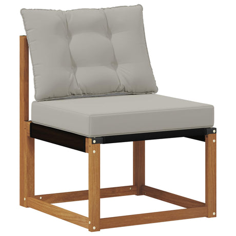 Vidaxl outdoor middle sofa massief acaciahout en textilene