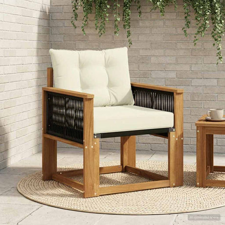 Vidaxl buiten midden sofa massief acaciahout en textilene naturel