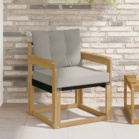 Vidaxl tuinbank massief acaciahout en textilene wit 63 x 71 x 73 cm