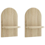 Vidaxl wandplank 2 st sonoma eiken 23 x 13,5 x 37,5 cm bewerkt hout
