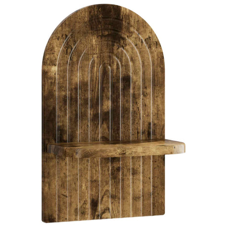 Vidaxl wandplank 2 st gerookt eiken 23 x 13,5 x 37,5 cm bewerkt hout