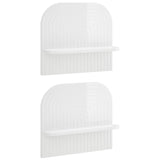 Vidaxl wandplank 2 st hoogglans wit 41 x 13.5 x 37.5 cm bewerkt hout