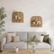Vidaxl wandplank 2 st artisan eiken 41 x 13,5 x 37,5 cm bewerkt hout