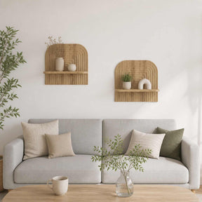 Vidaxl wandplank 2 st artisan eiken 41 x 13,5 x 37,5 cm bewerkt hout