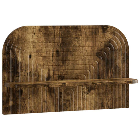 Vidaxl wandplank 2 st gerookt eiken 60 x 13.5 x 37.5 cm bewerkt hout