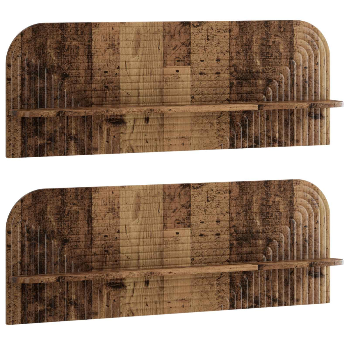 Vidaxl wandplank 2 st oud hout 102 x 13,5 x 37,5 cm bewerkt hout